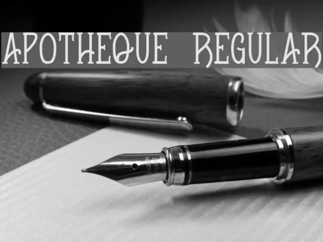 Apotheque Regular Font examples