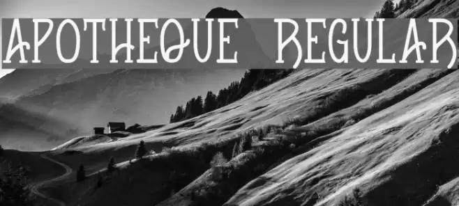 Apotheque Regular Font examples