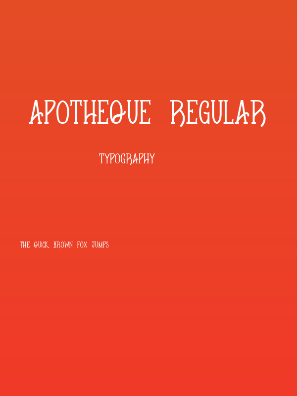 Apotheque Regular Poster