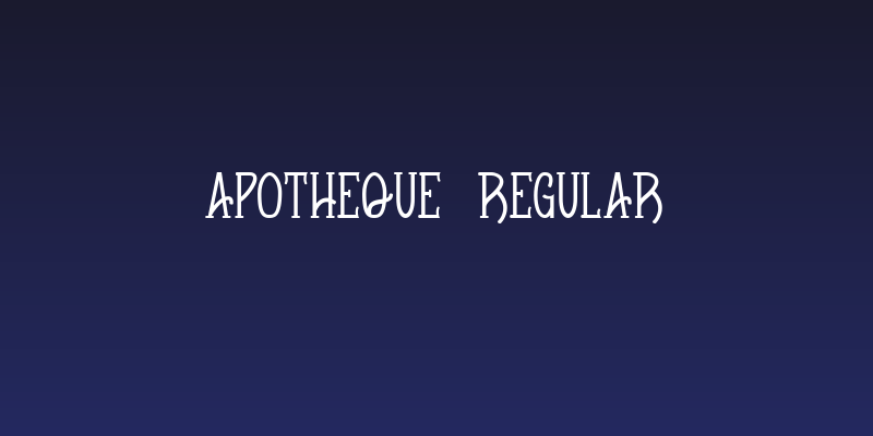 Apotheque Regular Social Header