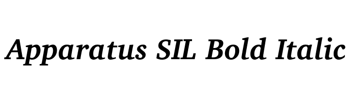 Apparatus SIL Bold Italic Font