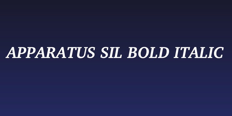 Apparatus SIL Bold Italic Social Header