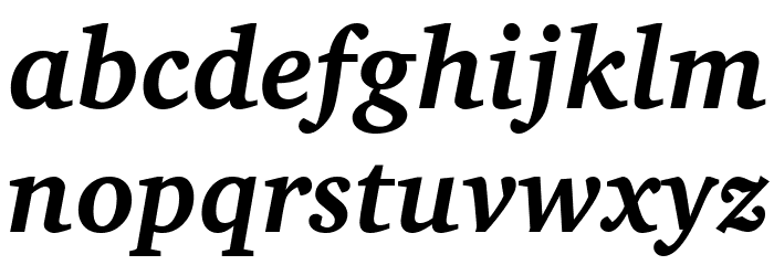 Apparatus SIL Bold Italic Font LOWERCASE
