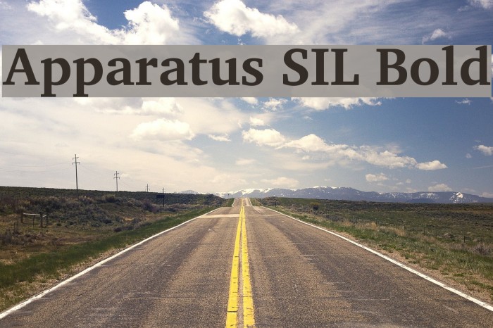Apparatus SIL Bold Font examples