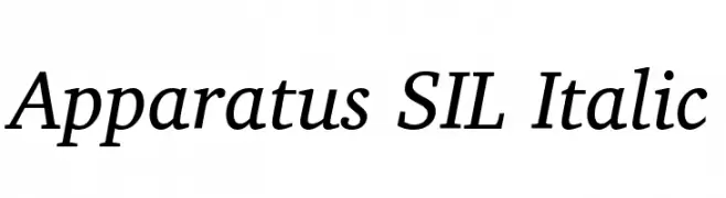 Apparatus SIL Italic  नि: शुल्क फ़ॉन्ट्स डाउनलोड