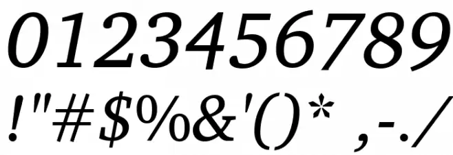 Apparatus SIL Italic Font OTHER CHARS