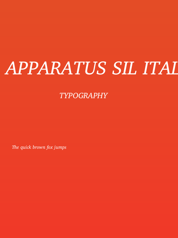 Apparatus SIL Italic Poster