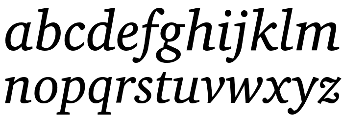 Apparatus SIL Italic Font LOWERCASE