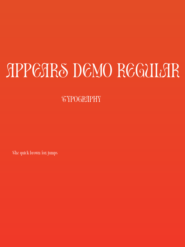 Appears DEMO Regular Poster