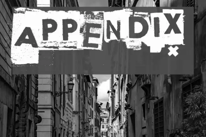 Appendix Font examples