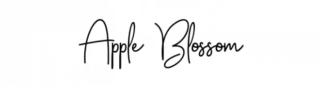 Apple Blossom  フリーフォントのダウンロード