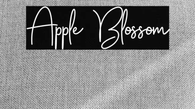 Apple Blossom Font examples