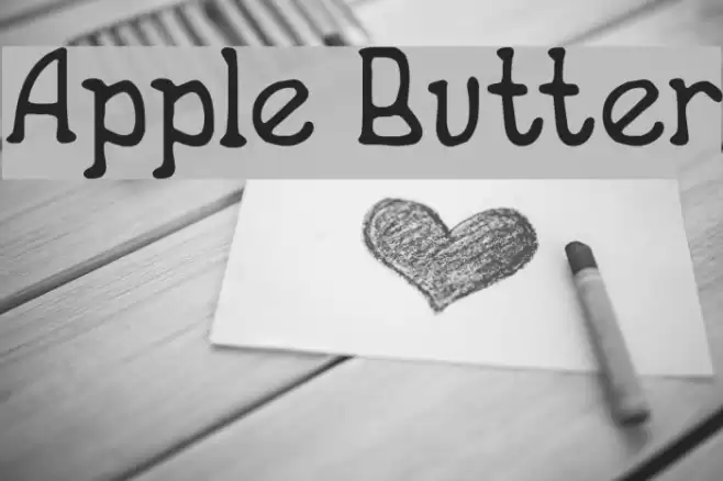 Apple Butter フォント examples