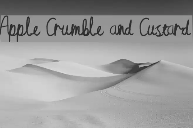 Apple Crumble and Custard Schriftart examples