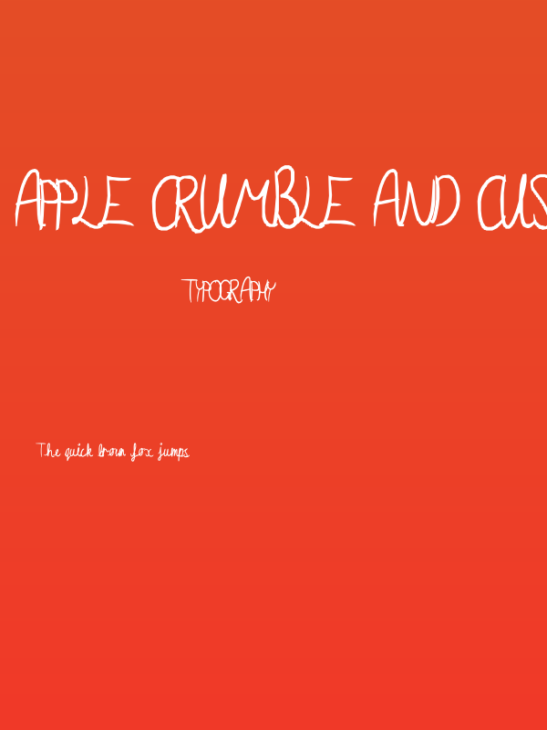 Apple Crumble and Custard Poster