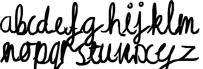 Apple Crumble and Custard Font LOWERCASE
