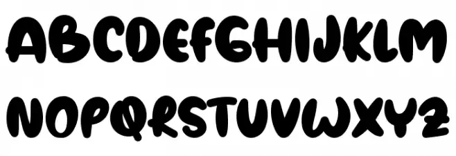 Apple Crush फ़ॉन्ट अपरकेस