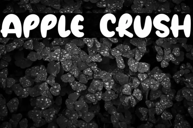 Apple Crush फ़ॉन्ट examples