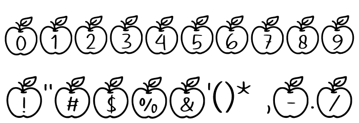 Apple Fruit Regular Font OTHER CHARS