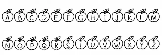 Apple Fruit Regular Schriftart Groß