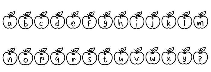 Apple Fruit Regular Font LOWERCASE