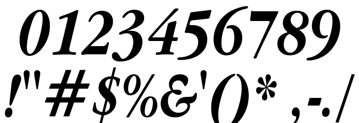 Apple Garamond Bold Italic Font OTHER CHARS