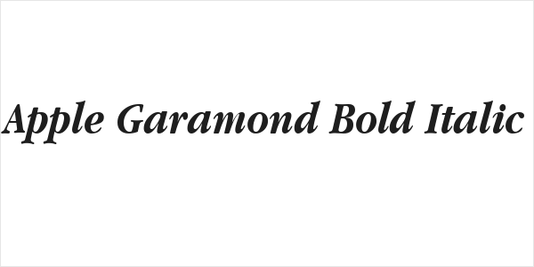 Apple Garamond Bold Italic Logo