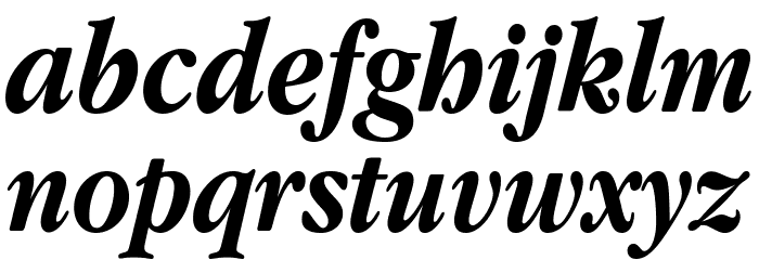 Apple Garamond Bold Italic Font LOWERCASE