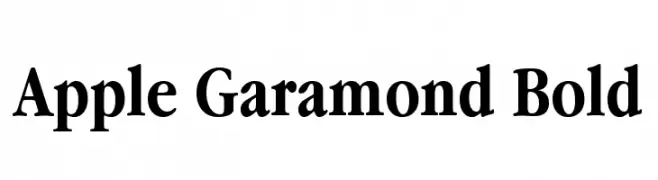 Apple Garamond Bold  Frei Schriftart Herunterladen