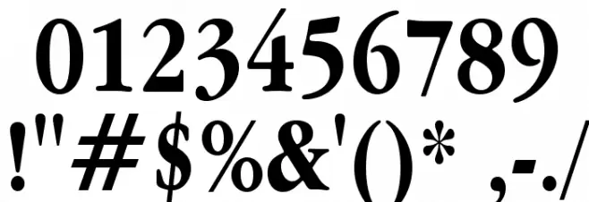 Apple Garamond Bold Font OTHER CHARS