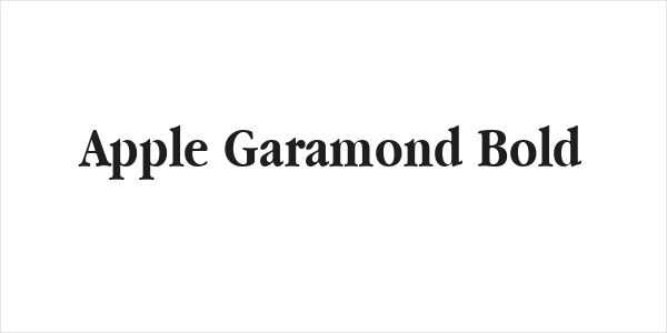 Apple Garamond Bold Logo