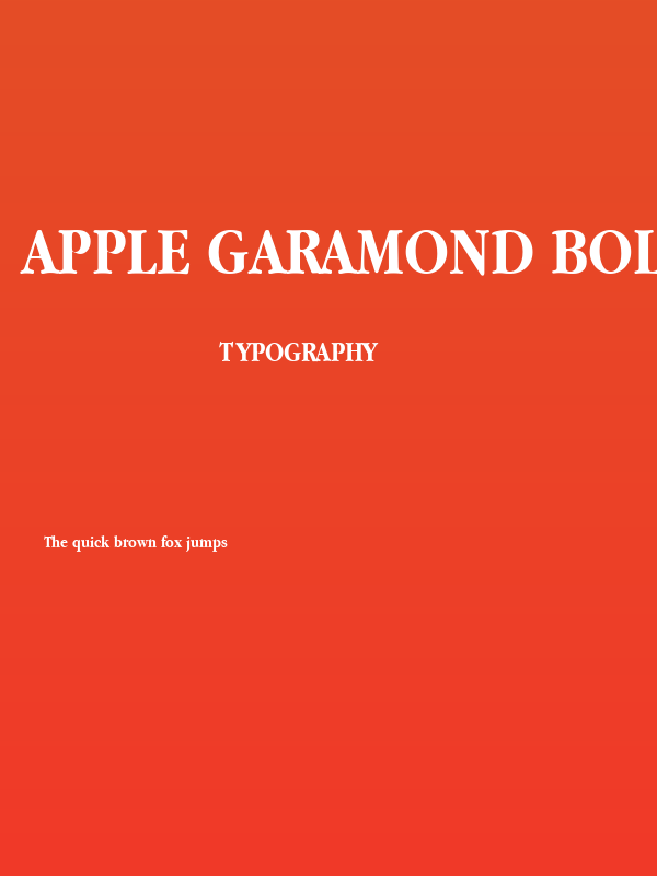 Apple Garamond Bold Poster