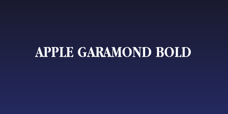 Apple Garamond Bold Social Header