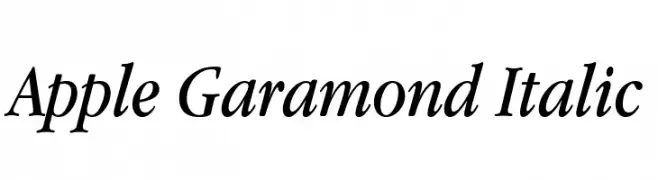 Apple Garamond Italic  Fuentes Gratis Descargar