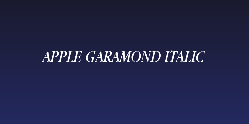 Apple Garamond Italic Social Header