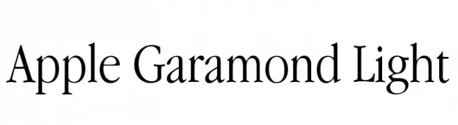 Apple Garamond Light  font caratteri gratis