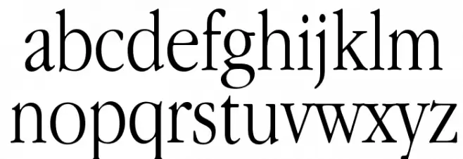 Apple Garamond Light फ़ॉन्ट लोअरकेस