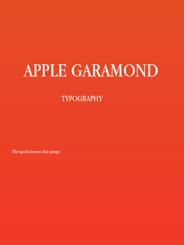 Apple Garamond Poster