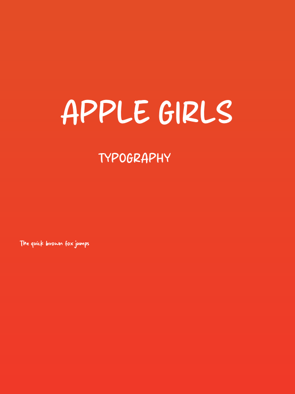 Apple Girls Poster