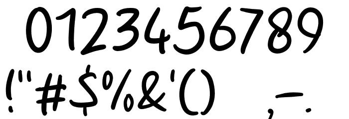 Apple Hut Font OTHER CHARS
