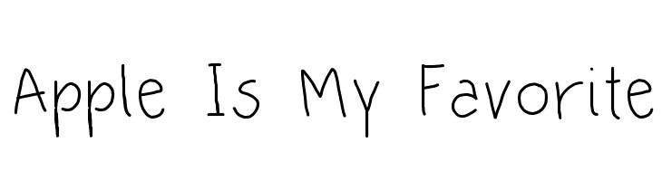 Apple Is My Favorite  font caratteri gratis