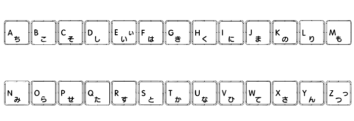 Apple Japanese Keyboard フォント 小文字