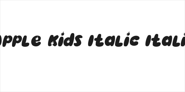 Apple Kids Italic Italic Logo