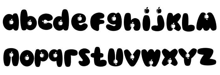 Apple Kids Font LOWERCASE
