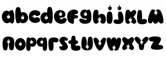 Apple Kids Schriftart Kleinbuchstaben