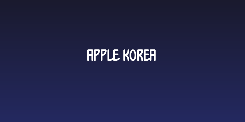 Apple Korea Social Header