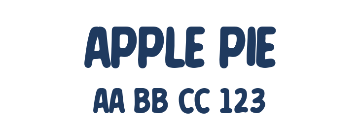 Apple Pie Font Preview