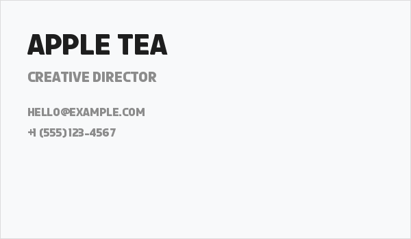 Apple Tea Business Card