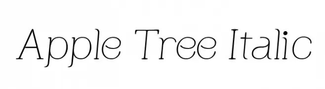 Apple Tree Italic  Free Fonts Download
