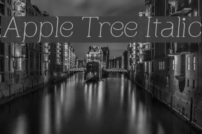Apple Tree Italic Font examples